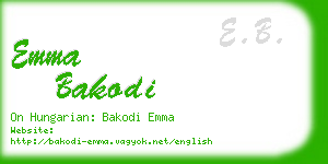 emma bakodi business card